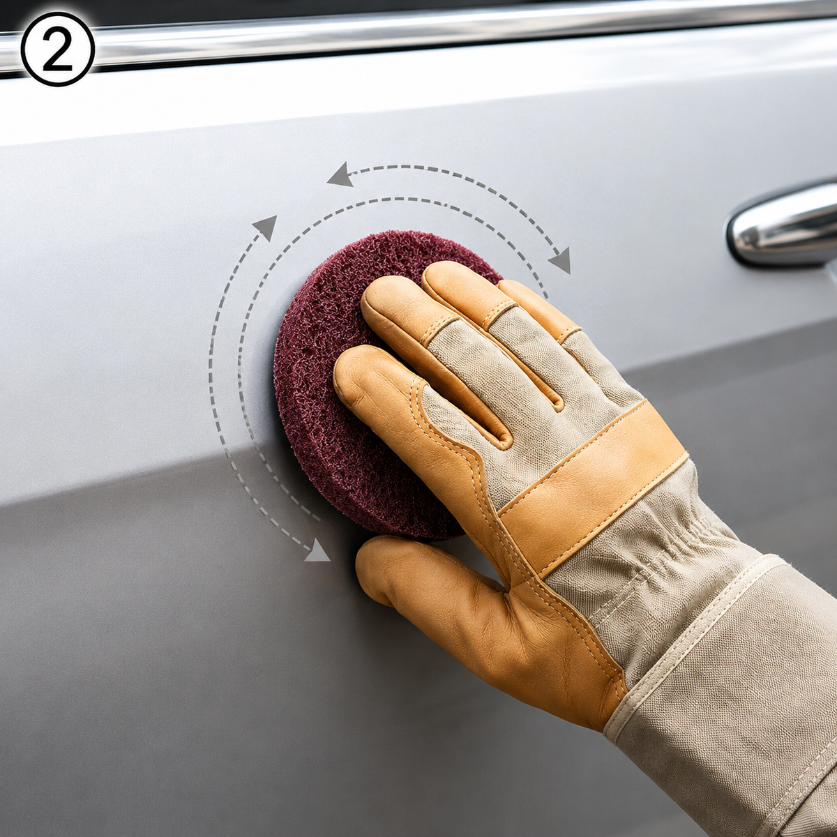 Step 2: polish in circular motions