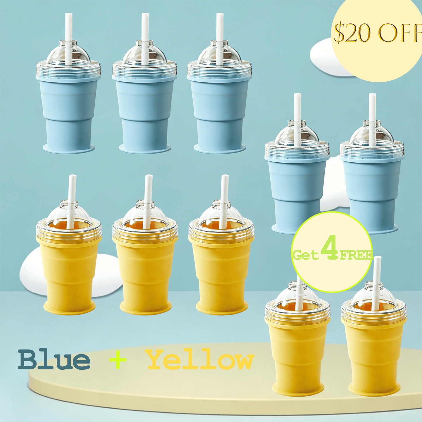 🧊 Foldable Silicone Ice Ball Drink Cup