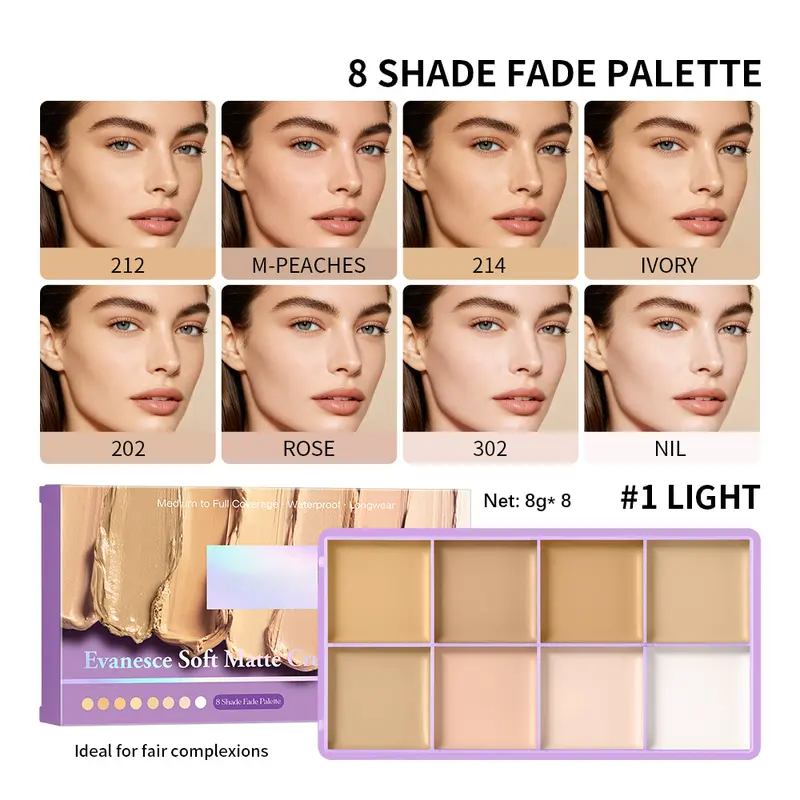 8-Color Cream Concealer Palette