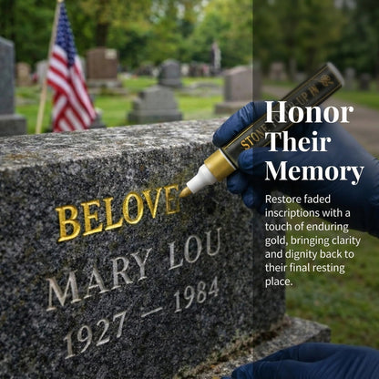 🐦Golden Tombstone Marker Pen for Restoring Faded Grave Inscriptions