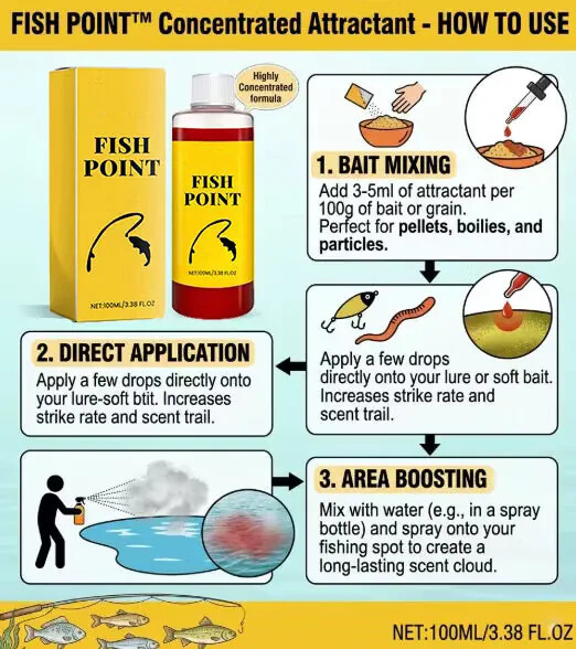 🎣 Concentrated Fish Attractant Liquid – 🐟Fast-Acting Red Worm Formula