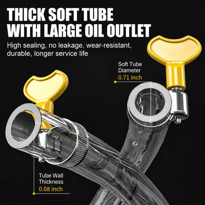 ⛽Manual Siphon Pump Kit with 1M Hose, Rubber Pump Bulb & 2 Hose Clamps, Liquid Transfer Pump for Fuel Water Oil, Car Boat Motorcycle