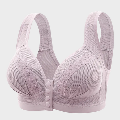 Front Button Breathable Skin-Friendly Cotton Bra