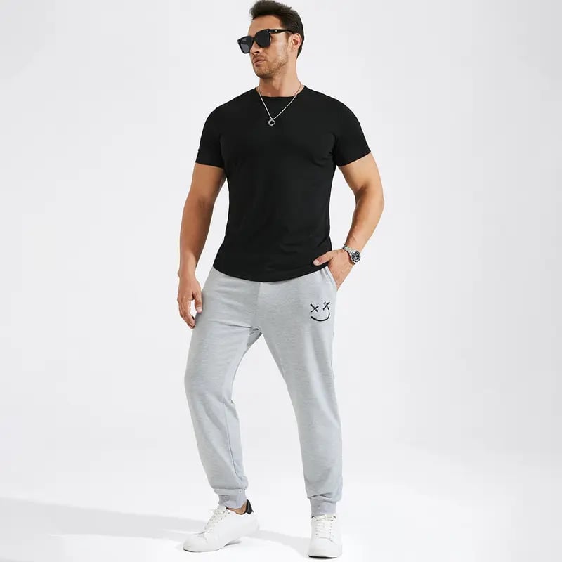 ✨Mens 3 Pack Hipster Hip Hop Longline Crewneck T-Shirt, Menswear Casual T-shirt Tops