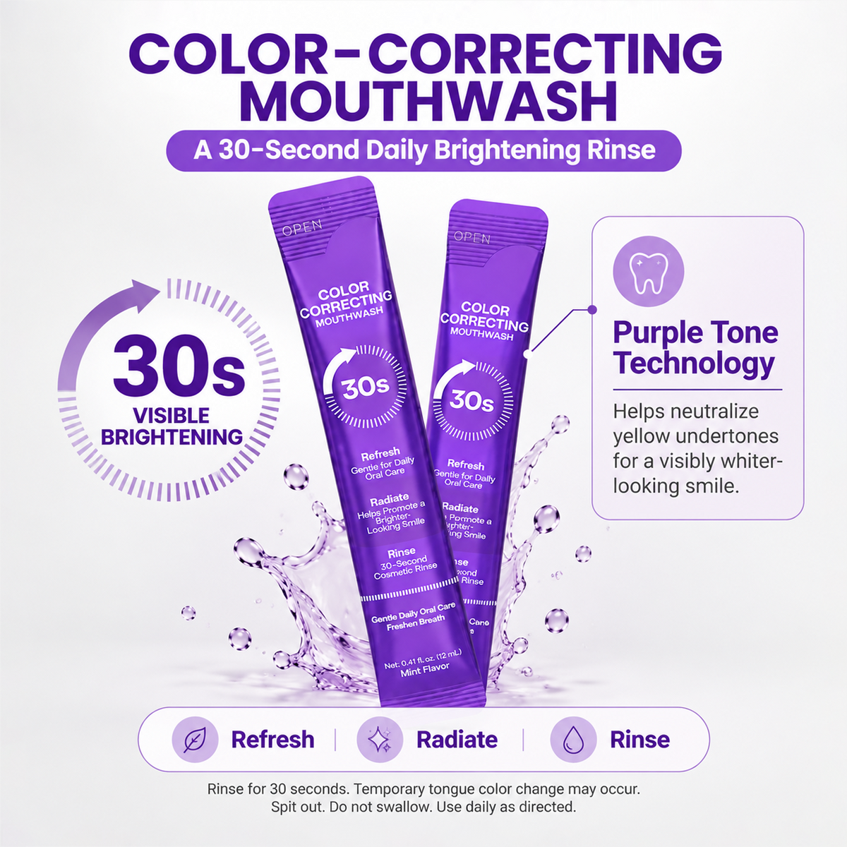 Color-Correcting Stick Mouthwash