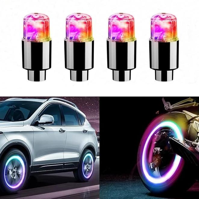 Waterproof LED Tire Valve Cap Light