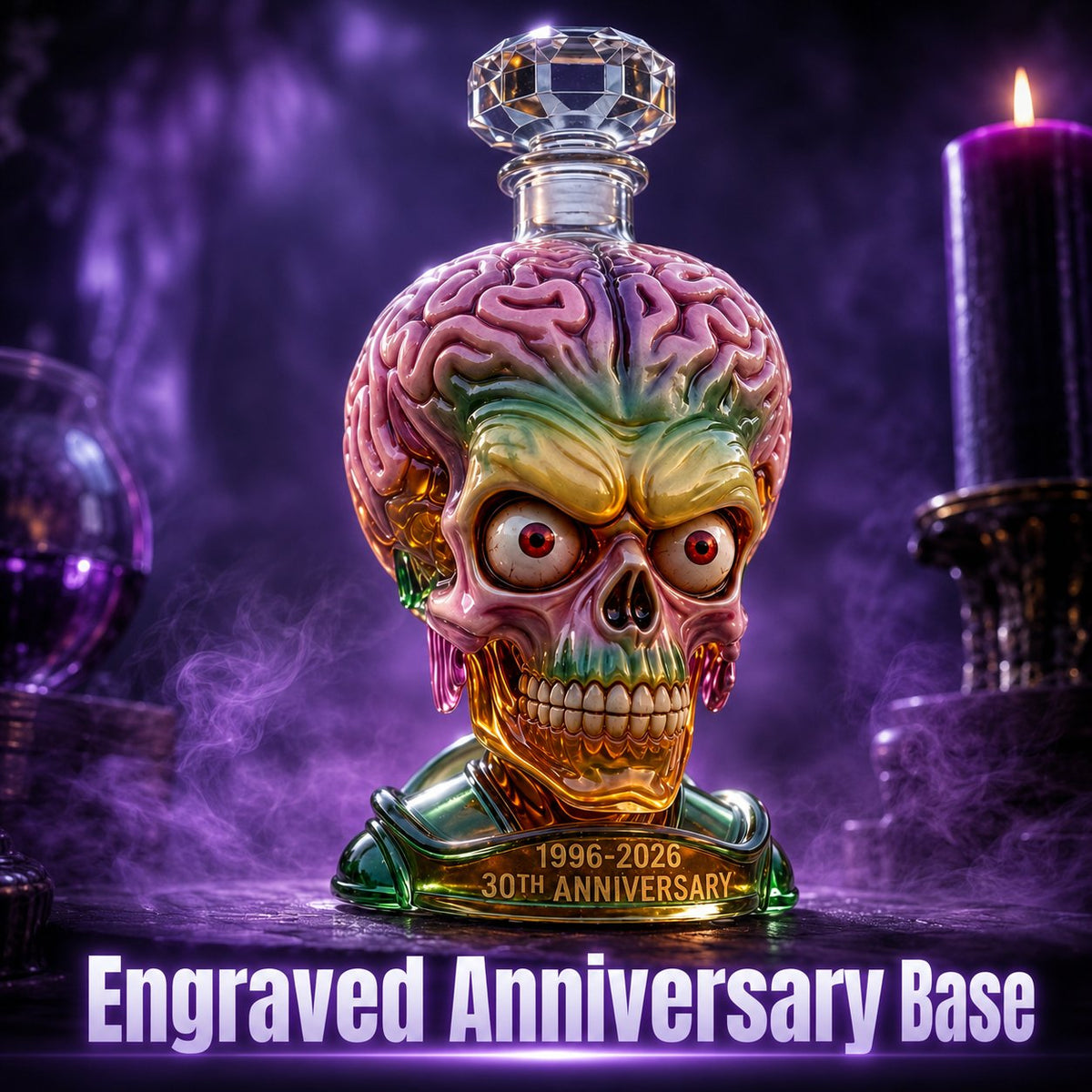 👽Alien Skull Glass Liquor Decanter