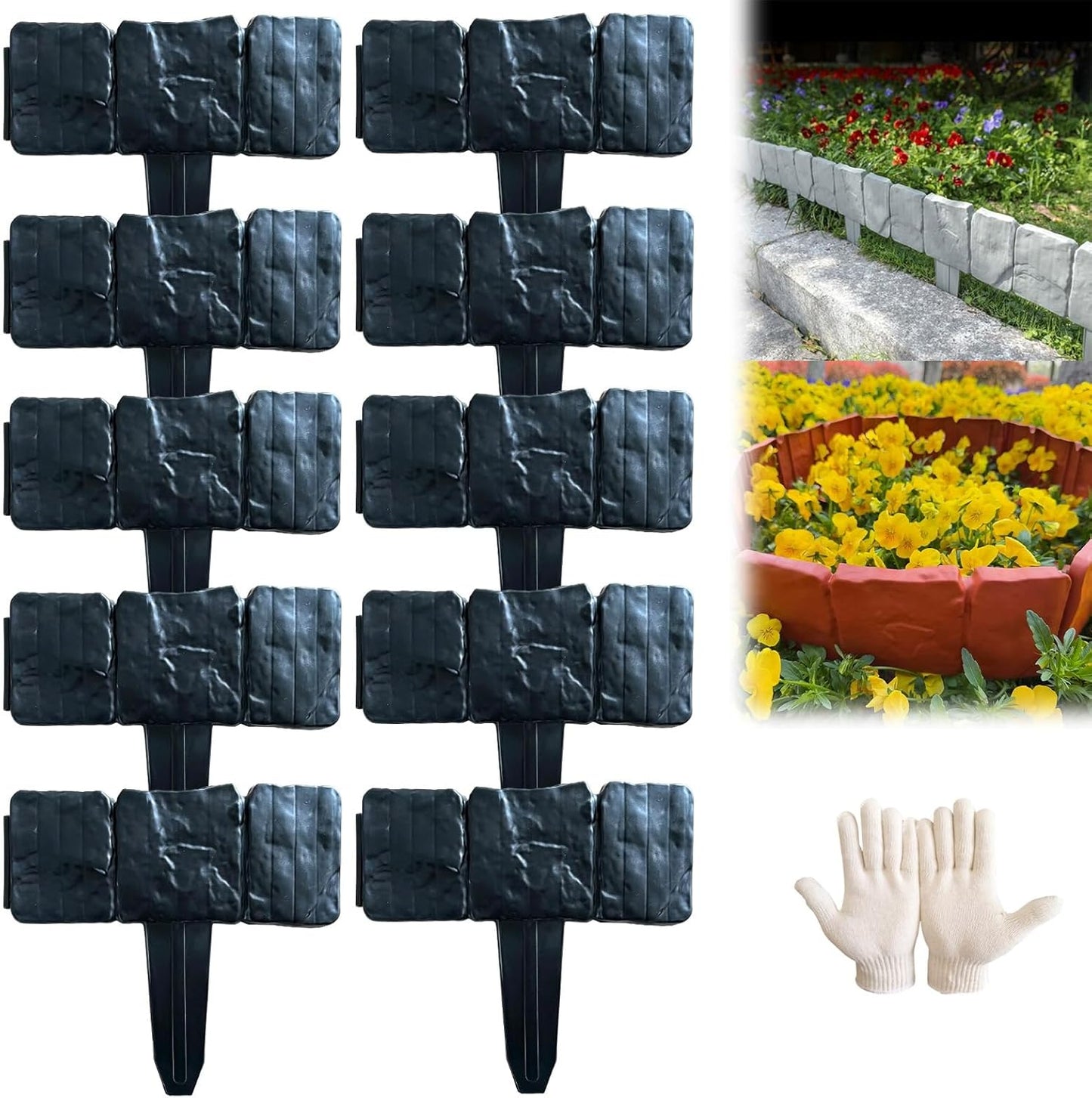 Imitation Stone Garden Fence - DIY Garden Edging Border