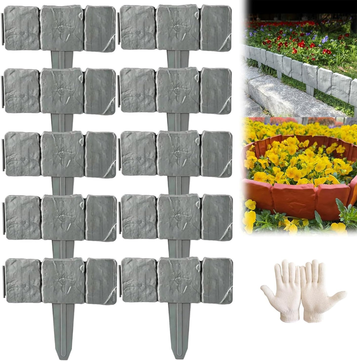 Imitation Stone Garden Fence - DIY Garden Edging Border