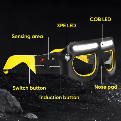 🔦 LED Glasses Headlamp | Hands-Free Wearable Light(Includes Free Sunglass Lenses🕶️)