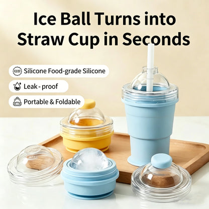 🧊 Foldable Silicone Ice Ball Drink Cup