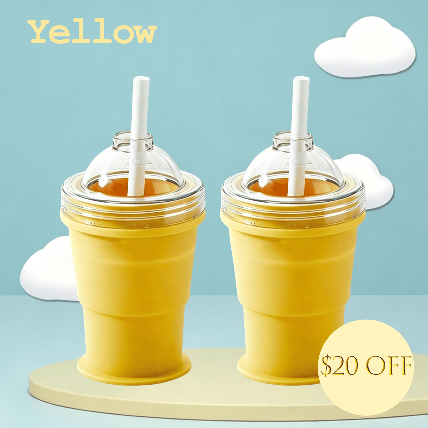 🧊 Foldable Silicone Ice Ball Drink Cup