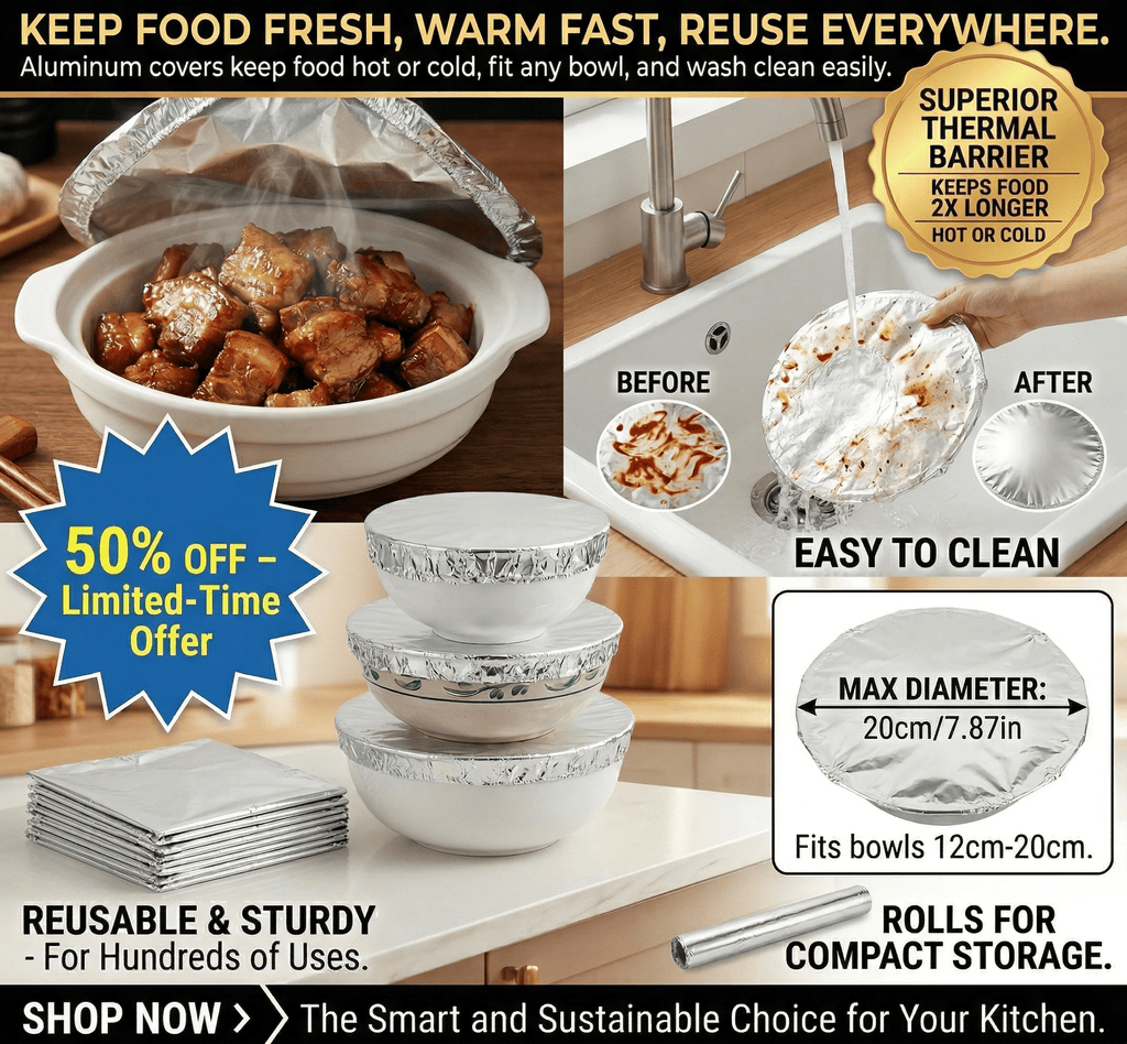Reusable Aluminum Foil Food Covers