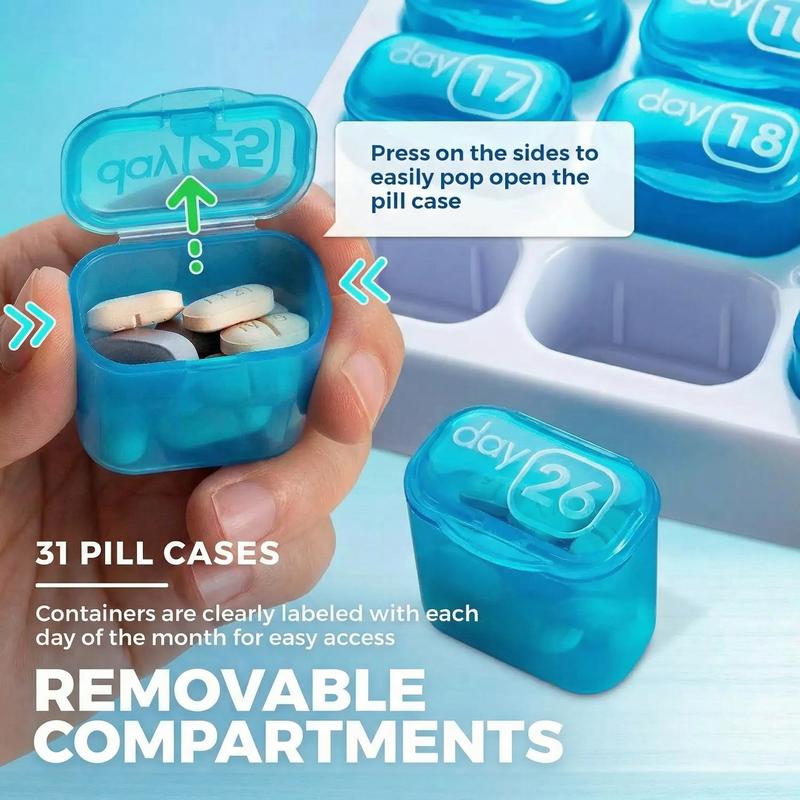 31-Day Detachable Monthly Pill Organizer
