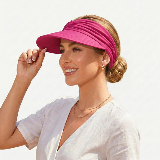 UPF 50+ Sun Visor Ponytail Hat