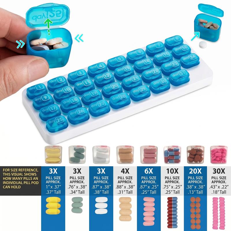31-Day Detachable Monthly Pill Organizer