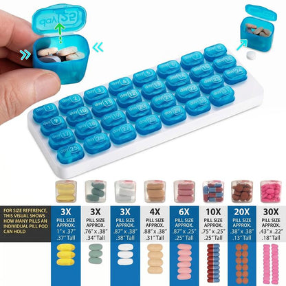 31-Day Detachable Monthly Pill Organizer