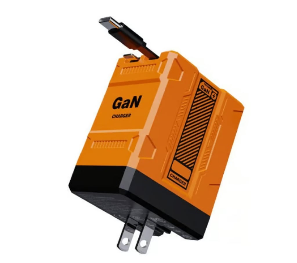 2-in-1 GaN Marssirace 3.0  Charger with Retractable Cables