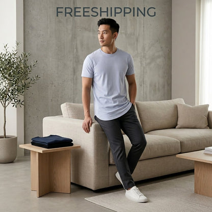 ✨Mens 3 Pack Hipster Hip Hop Longline Crewneck T-Shirt, Menswear Casual T-shirt Tops