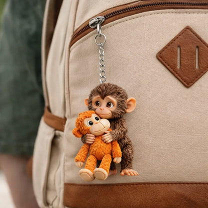 🔥Last Day 50% OFF - 🐵 3D Viral Punch Monkey Keychain 💕🎁Emotional Gift for Animal Lovers, Family, Friends, Loved Ones