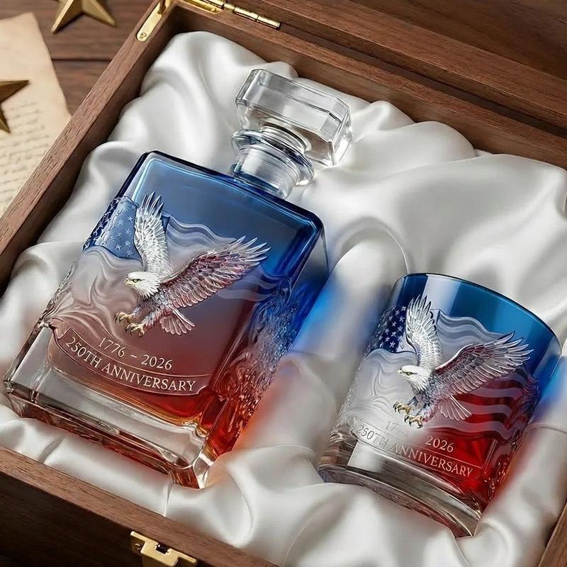 USA 250th Anniversary Commemorative Glass