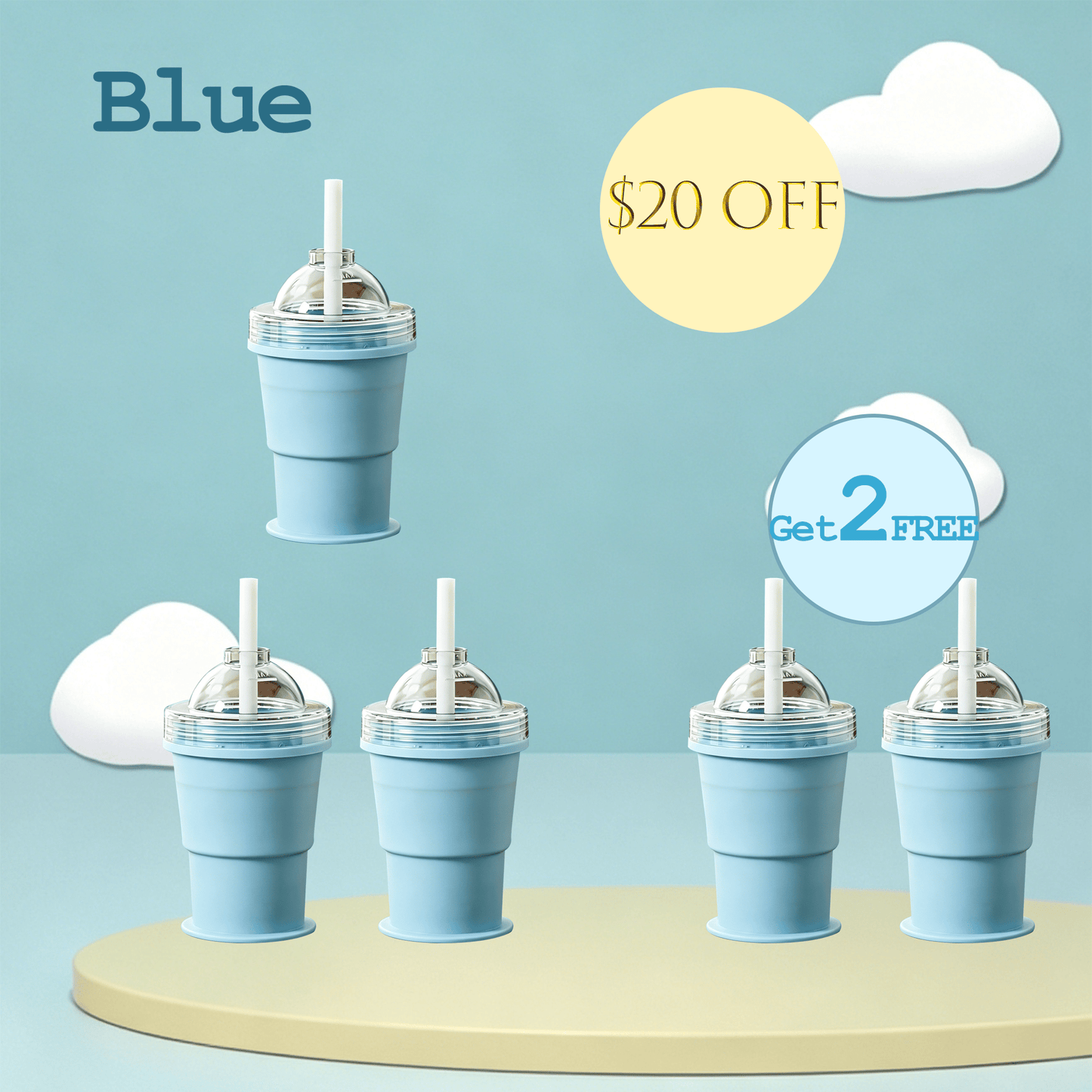🧊 Foldable Silicone Ice Ball Drink Cup