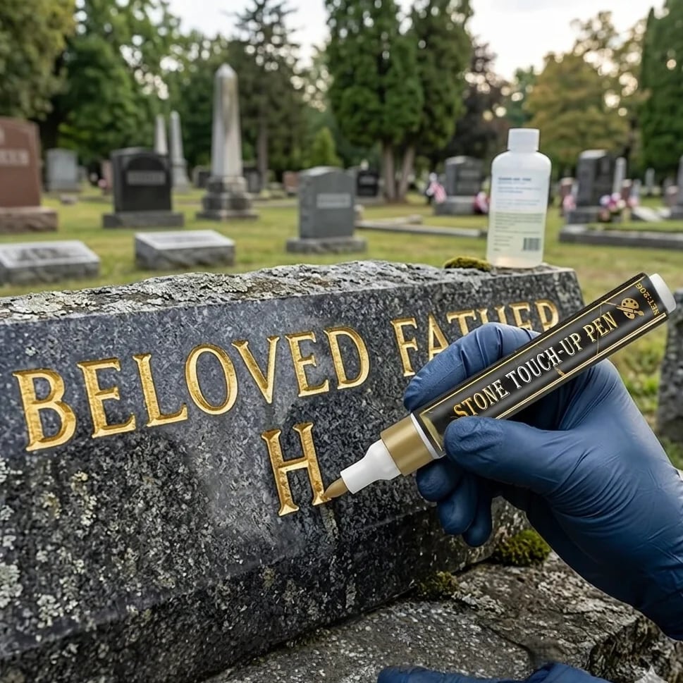 🐦Golden Tombstone Marker Pen for Restoring Faded Grave Inscriptions