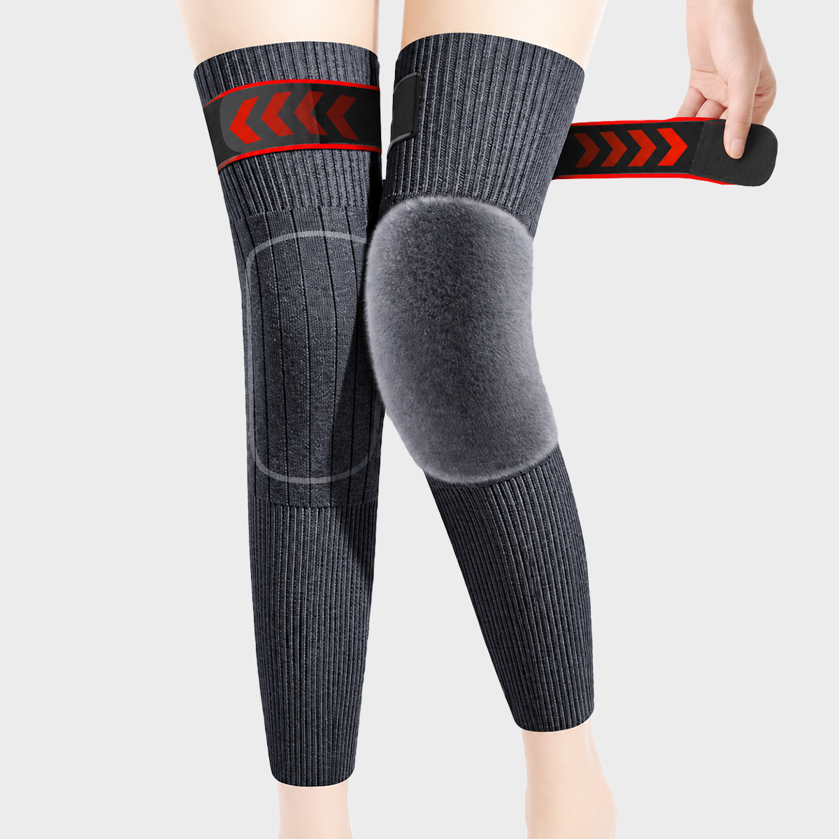 Long Knee Pads for Men and Women, One Size with Thick Wool Lining 🦵