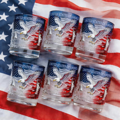 USA 250th Anniversary Commemorative Glass