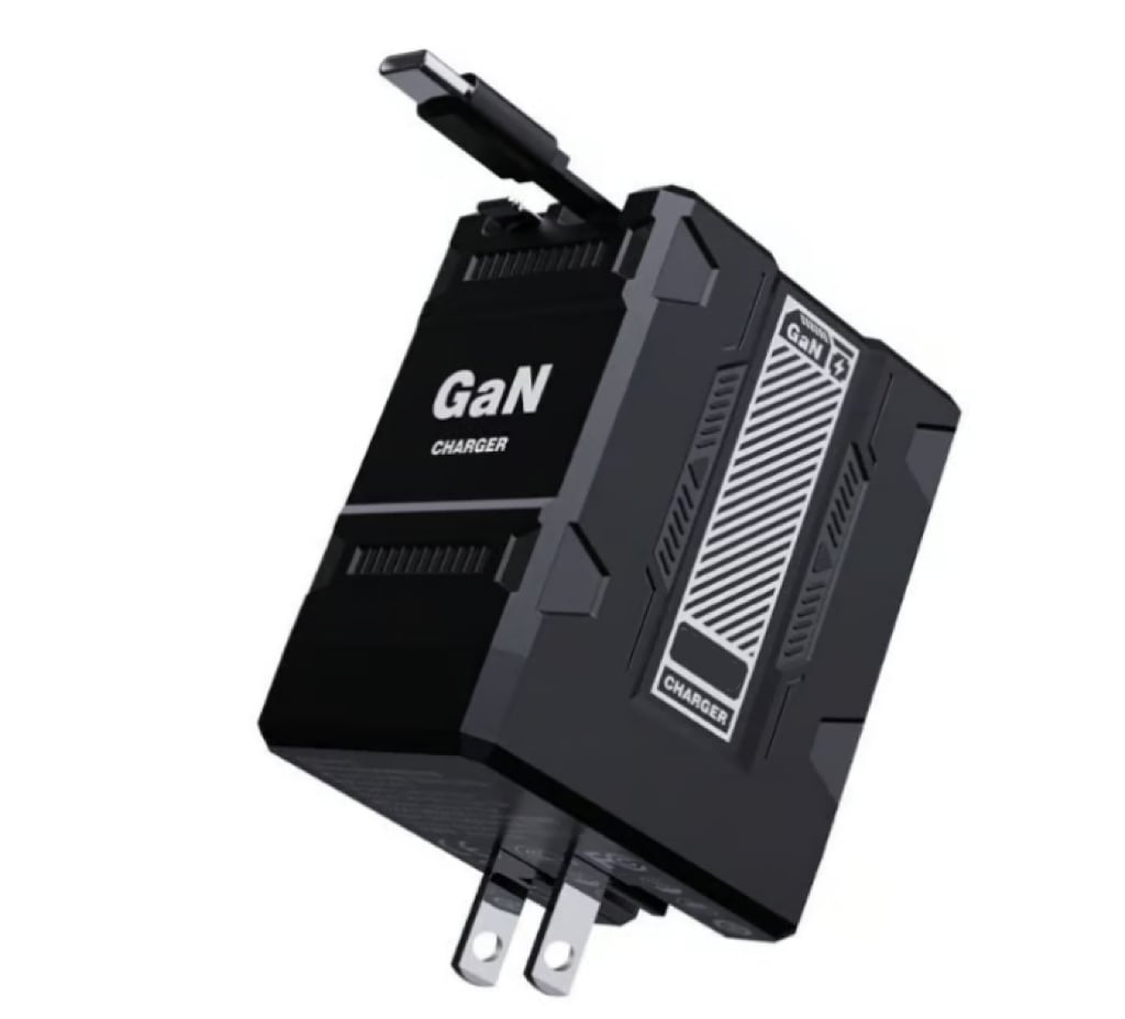 2-in-1 GaN Marssirace 3.0  Charger with Retractable Cables