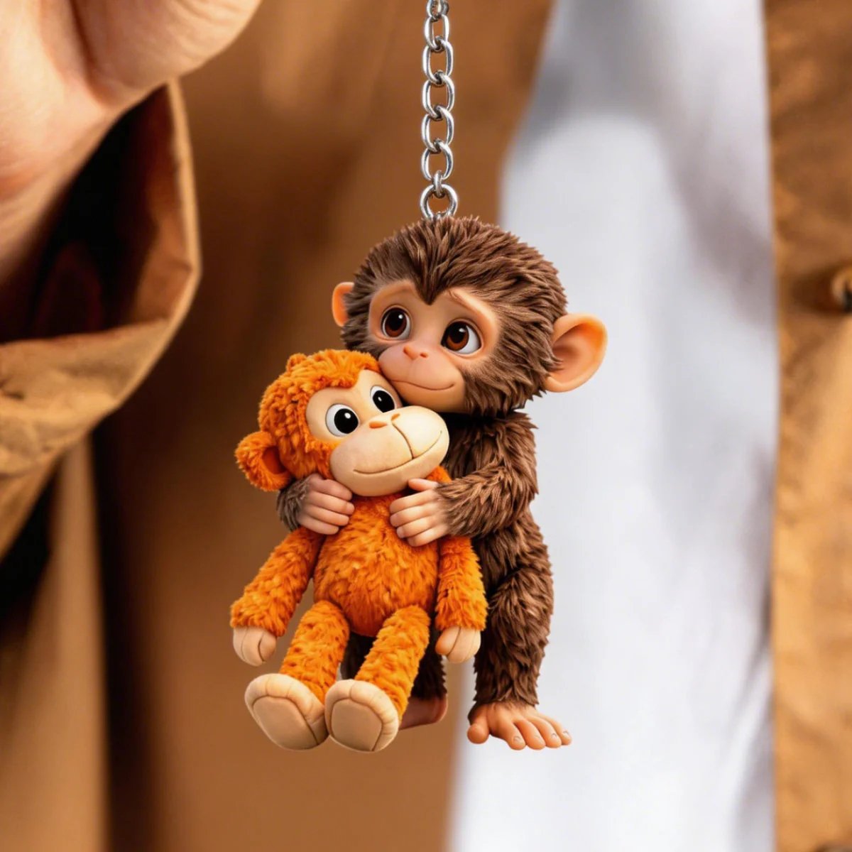 🔥Last Day 50% OFF - 🐵 3D Viral Punch Monkey Keychain 💕🎁Emotional Gift for Animal Lovers, Family, Friends, Loved Ones