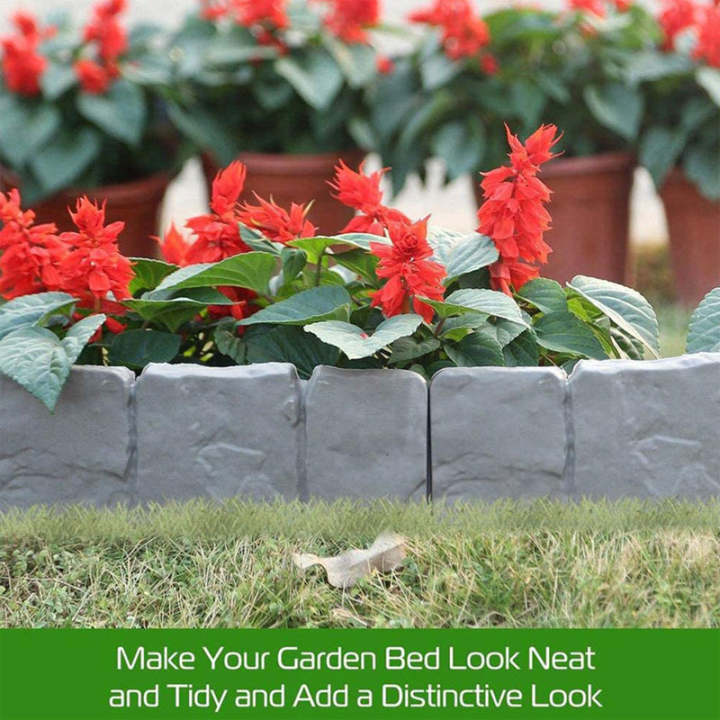 Imitation Stone Garden Fence - DIY Garden Edging Border