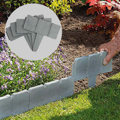 Imitation Stone Garden Fence - DIY Garden Edging Border