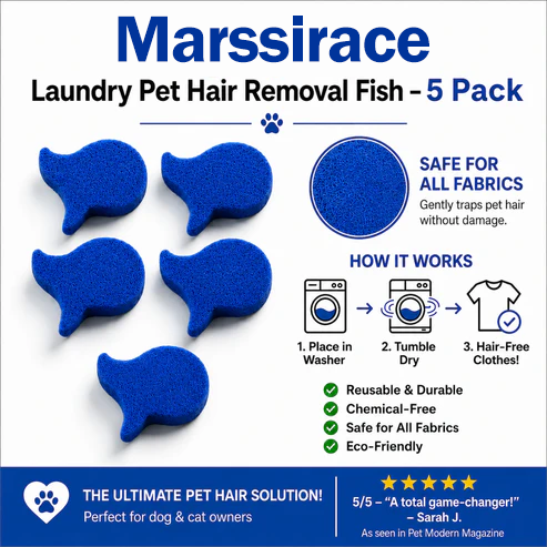 💦 Laundry Pet Hair Removal Fish - 5 Pack