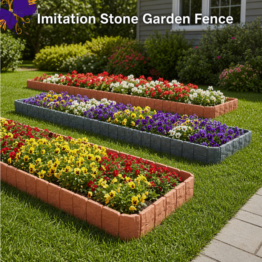 Imitation Stone Garden Fence - DIY Garden Edging Border