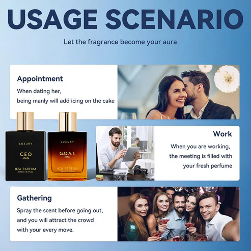 Gentlemen’s Fragrance Set with CEO MAN Perfume & G.O.A.T MAN Aroma.