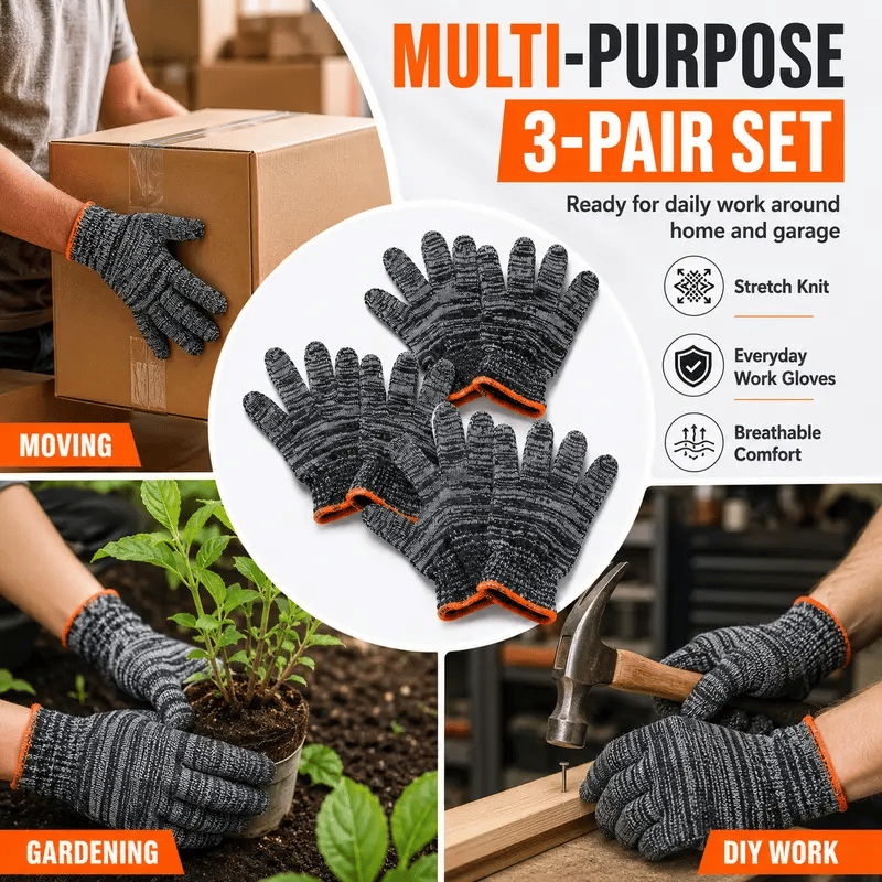 Unisex Gardening Gloves – Breathable Stretch Work Gloves with Strong Grip