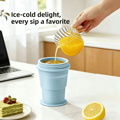 🧊 Foldable Silicone Ice Ball Drink Cup