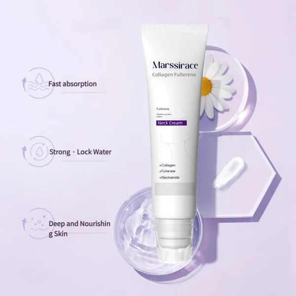 Roller Massage Neck Cream 🧴 Collagen & Hyaluronic Acid | Firms Neck, Reduces Wrinkles & Double Chin