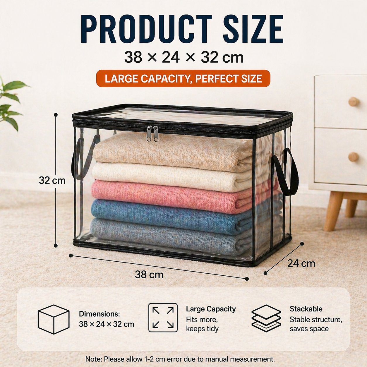 🔥Limited TimePromotion 50% OFF 📦Large Heavy-Duty Thick Plastic Clear Storage Bag for Clothes, Moving & Storage