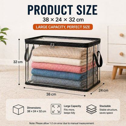 🔥Limited TimePromotion 50% OFF 📦Large Heavy-Duty Thick Plastic Clear Storage Bag for Clothes, Moving & Storage