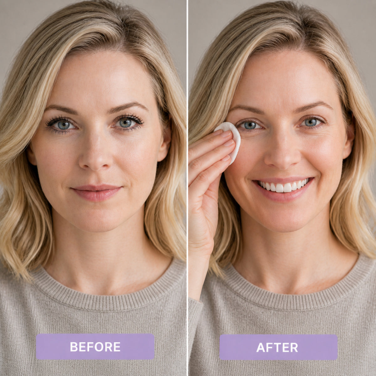 Long-wearing tubing mascara with easy warm-water removal