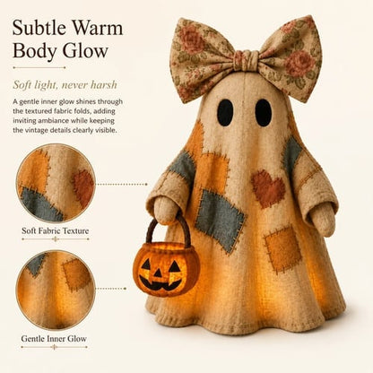 🔥Last Day 50% OFF🔥🔥Lighted Vintage Patchwork Ghost