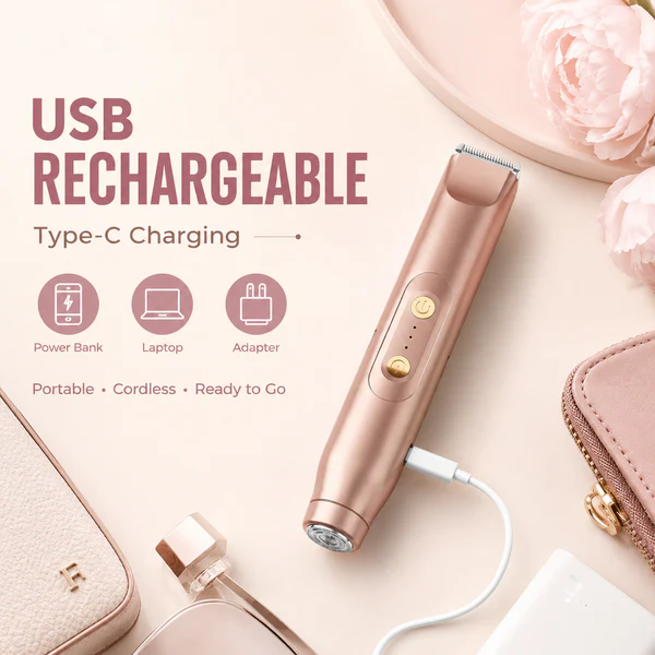 NEW 2-in-1 Waterproof Painless Body Trimmer