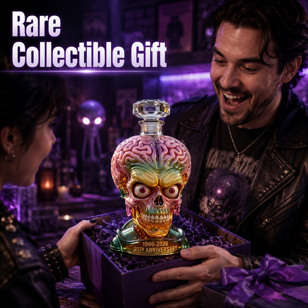 👽Alien Skull Glass Liquor Decanter