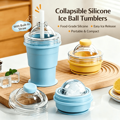🧊 Foldable Silicone Ice Ball Drink Cup