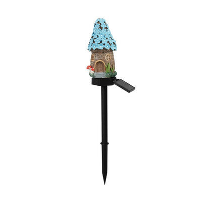 Solar Fairy-Tale Mushroom Cottage Garden Light