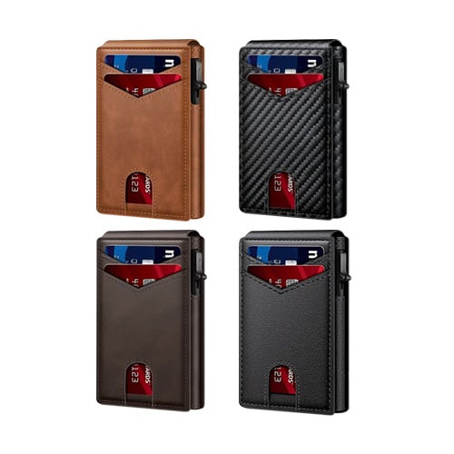 Aluminum RFID Blocking Minimalist Wallet for Men