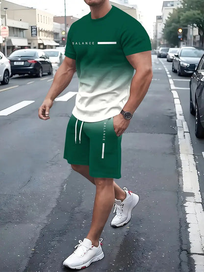⚡ Men's Gradient Fitness 2-Piece Set