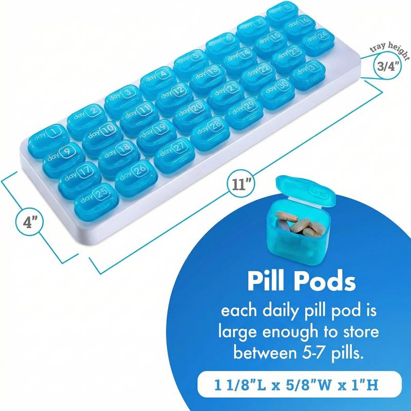 31-Day Detachable Monthly Pill Organizer
